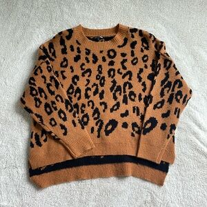 NWOT CHEETAH PRINT SWEATER